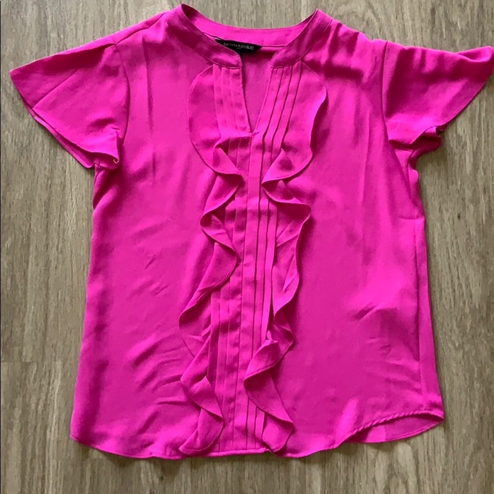 Banana republic fuchsia blouse